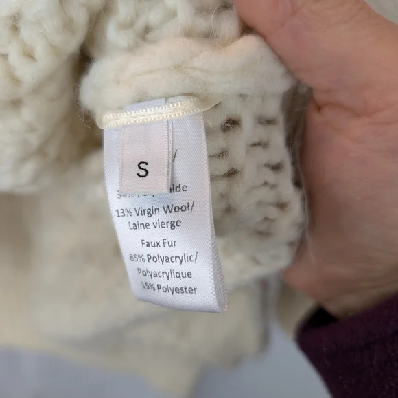 Simone Rocha Cream Sweater with Textured Design Size S In EUC - Picture 8 of 15